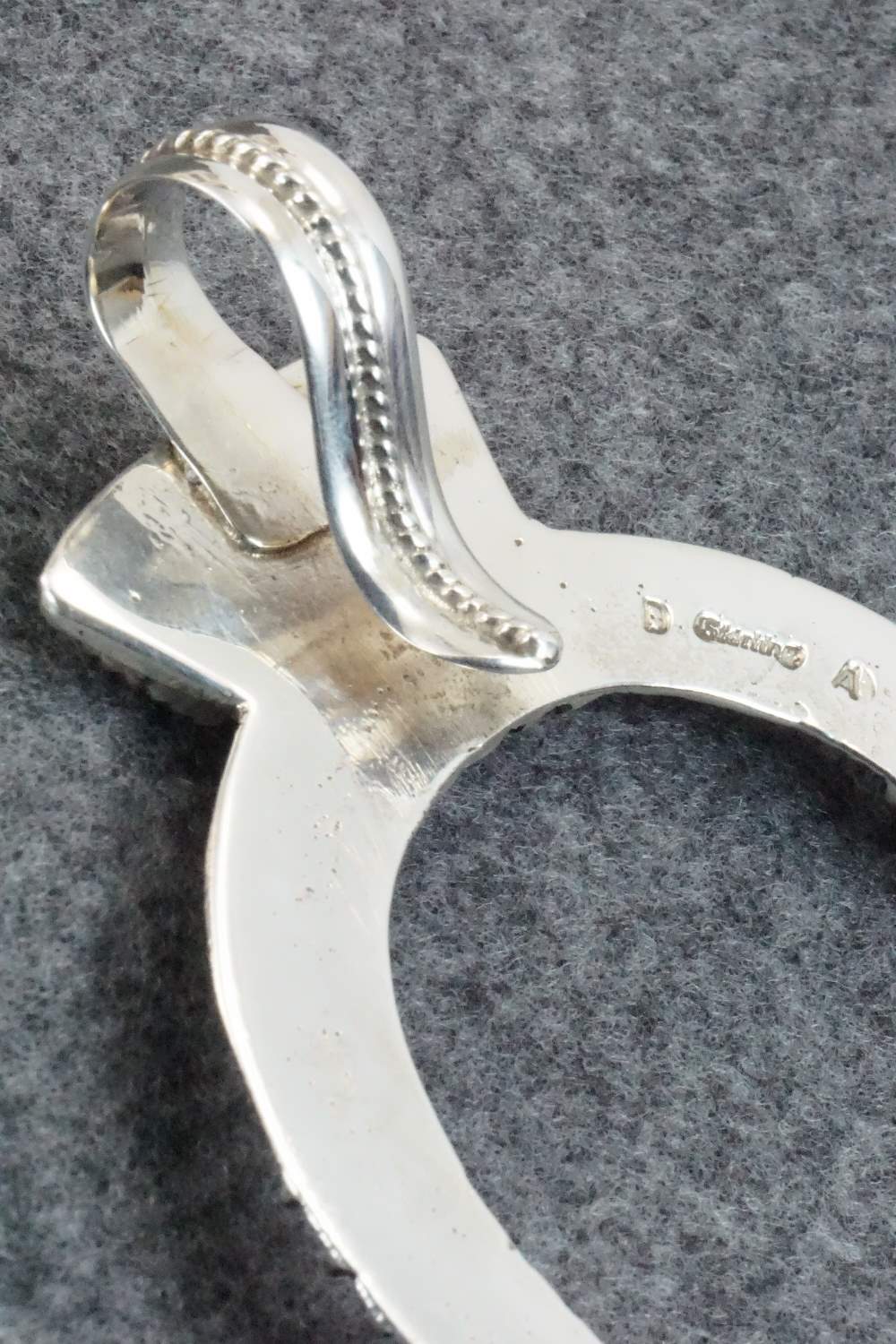 Coral and Sterling Silver Pendant - Delbert Arviso - Image 7