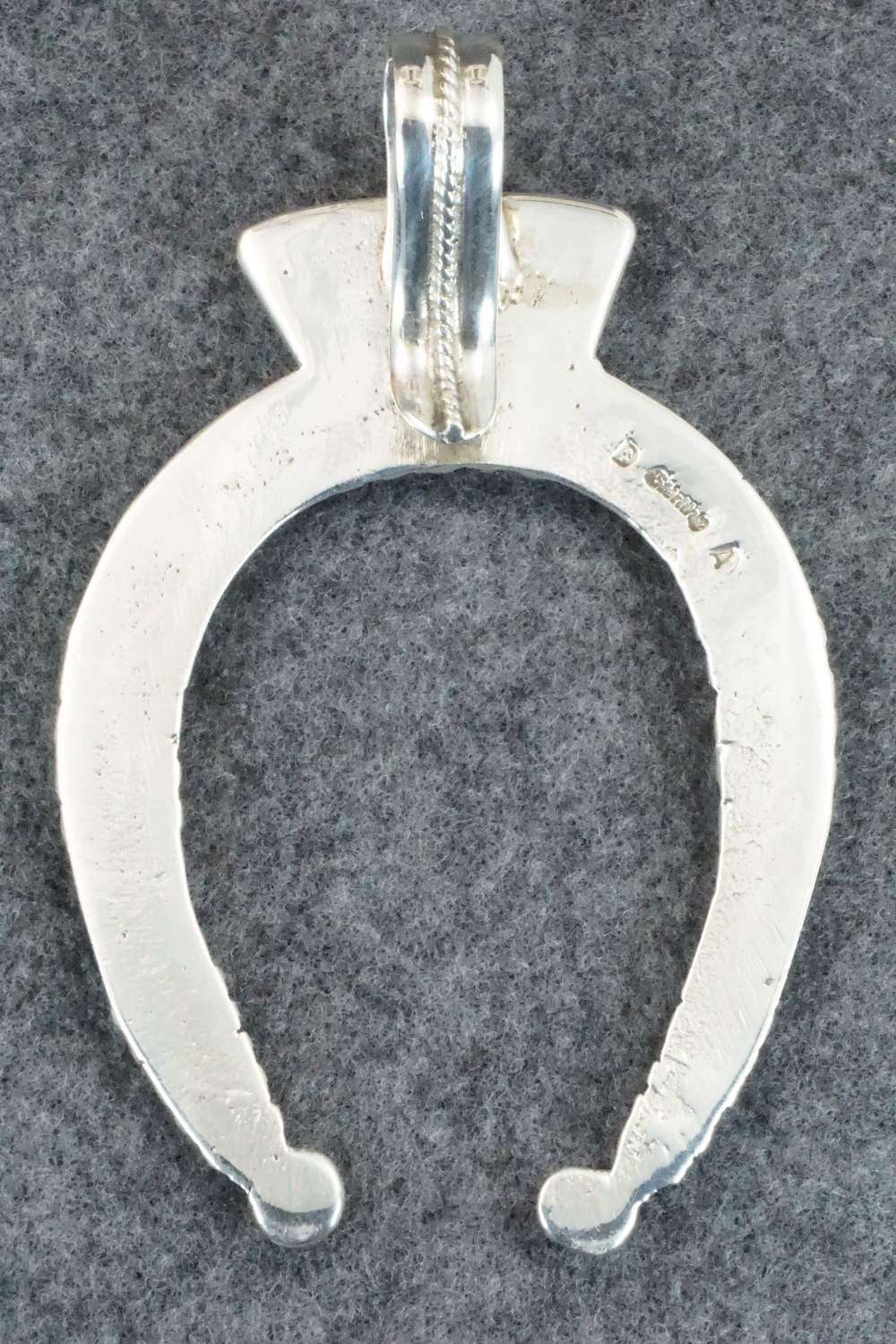 Coral and Sterling Silver Pendant - Delbert Arviso - Image 8