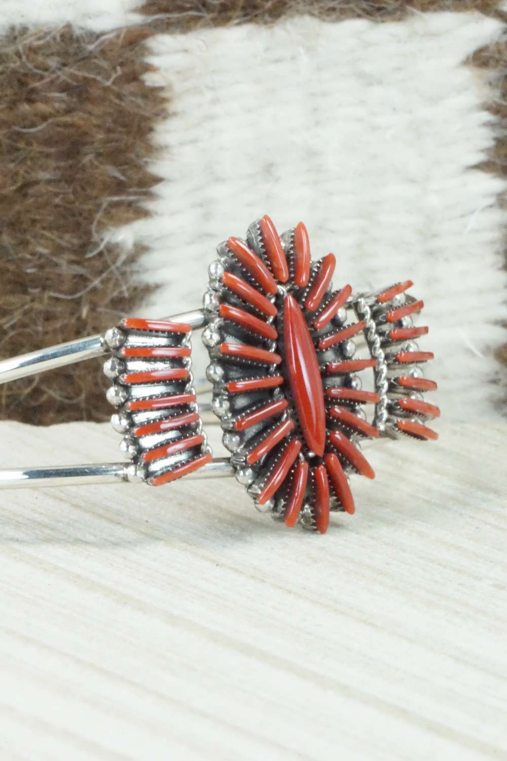 Coral & Sterling Silver Bracelet - Barton Cooeyate - Image 10