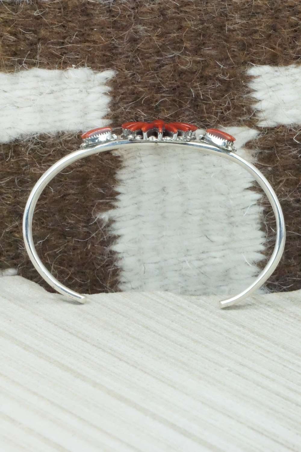 Coral & Sterling Silver Bracelet - Barton Cooeyate - Image 11