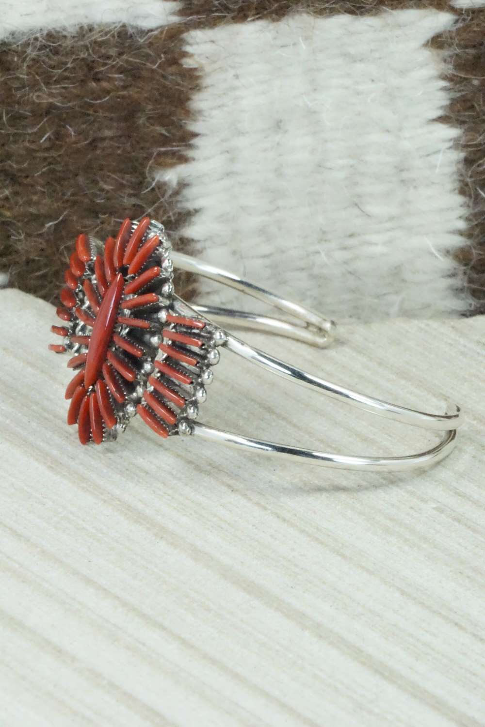 Coral & Sterling Silver Bracelet - Barton Cooeyate - Image 3