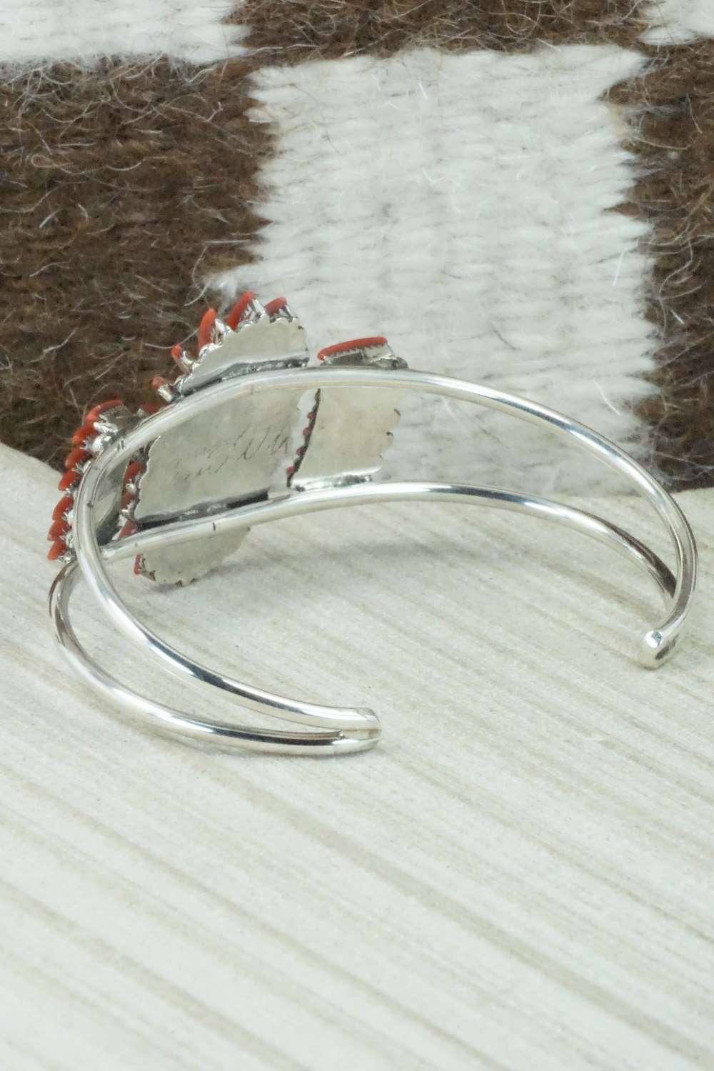 Coral & Sterling Silver Bracelet - Barton Cooeyate - Image 5