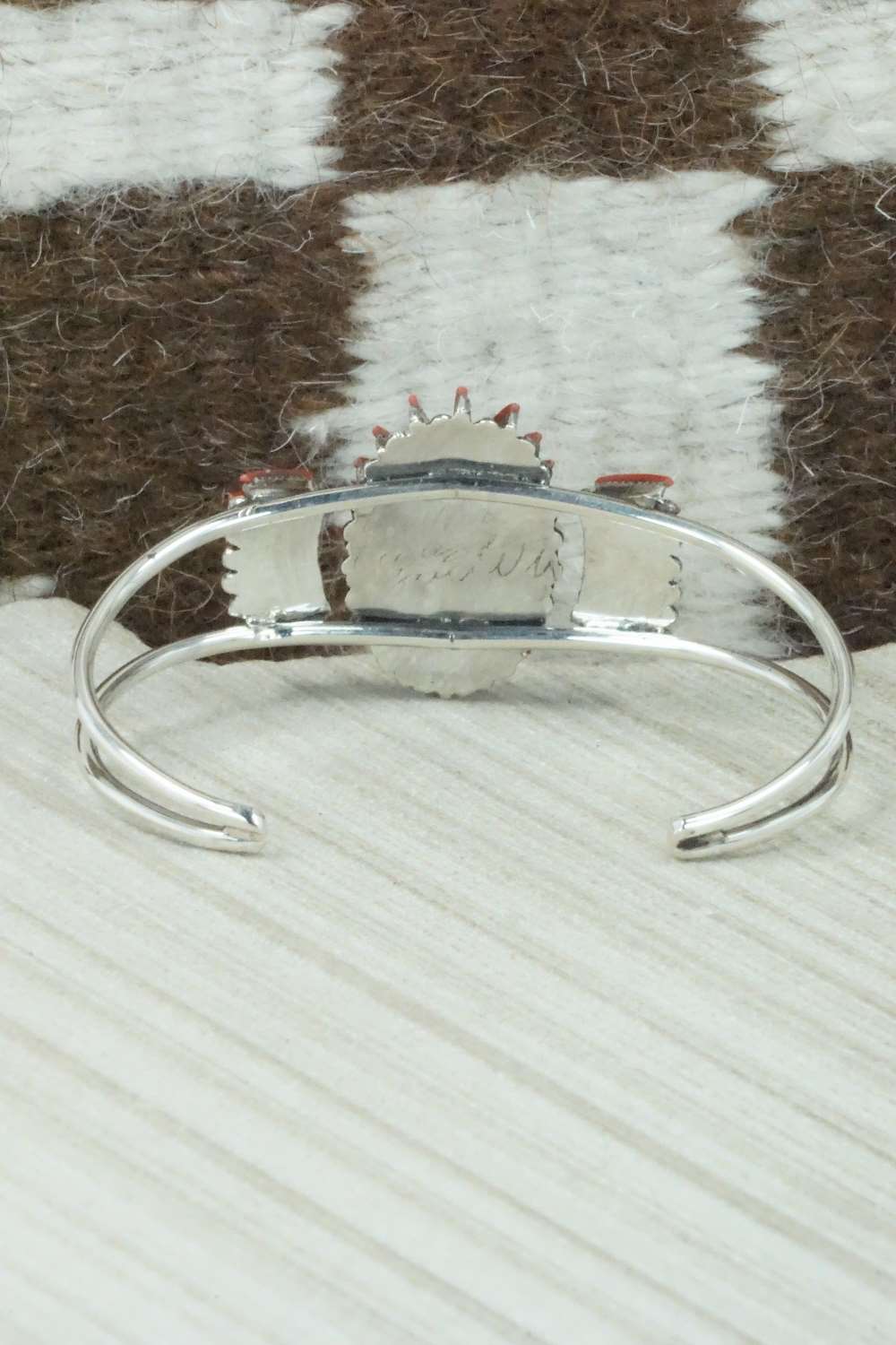 Coral & Sterling Silver Bracelet - Barton Cooeyate - Image 6