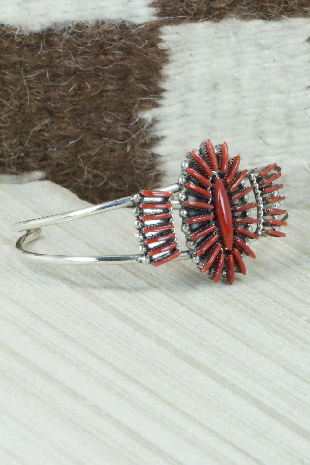 Coral & Sterling Silver Bracelet - Barton Cooeyate - Image 9