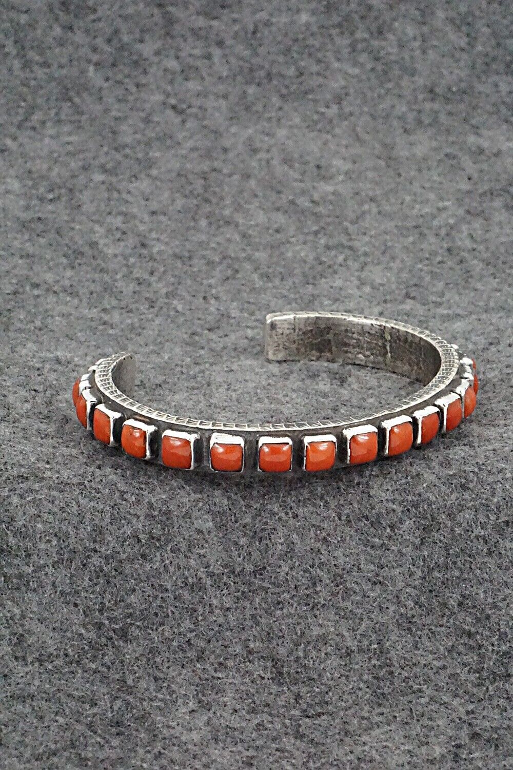 Coral & Sterling Silver Bracelet - Ernest Rangel - Image 5