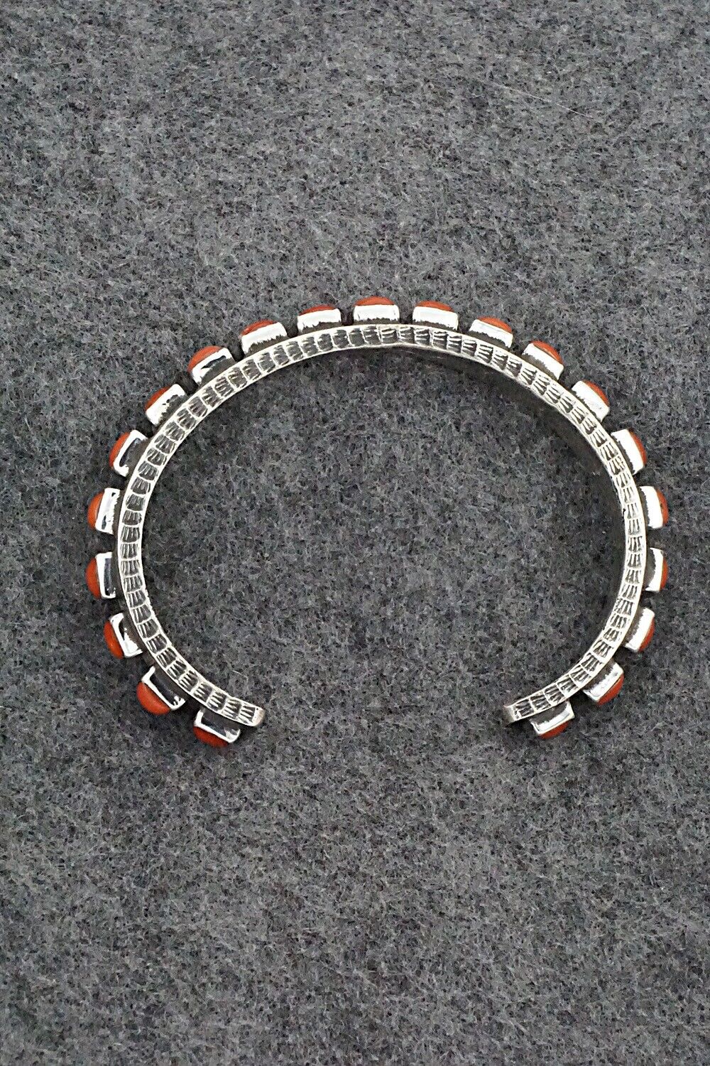 Coral & Sterling Silver Bracelet - Ernest Rangel - Image 6