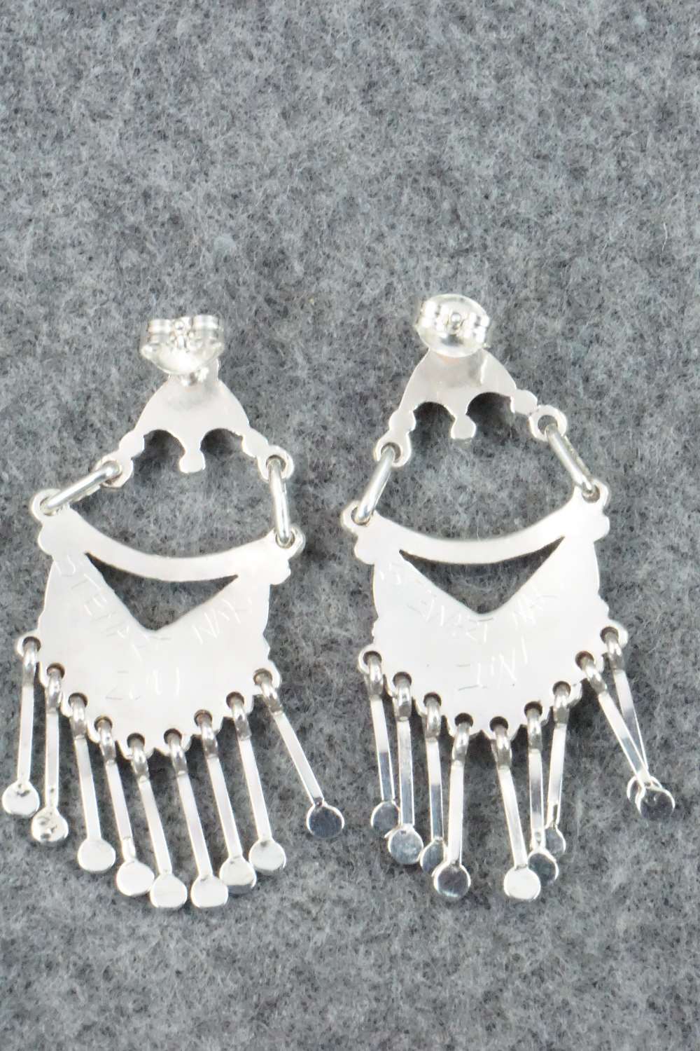 Coral & Sterling Silver Earrings - Stewart Nakatewa - Image 6