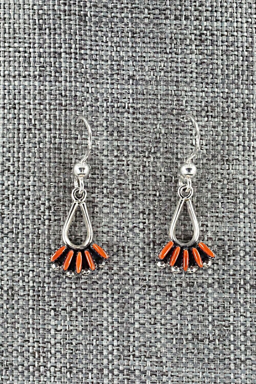 Coral & Sterling Silver Necklace and Earrings Set - Mildred Ukestine - Image 8