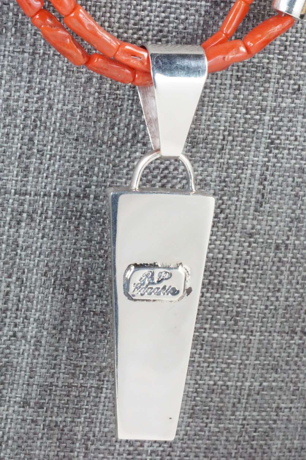 Coral & Sterling Silver Necklace and Earrings Set - Patty Edaakie - Image 11