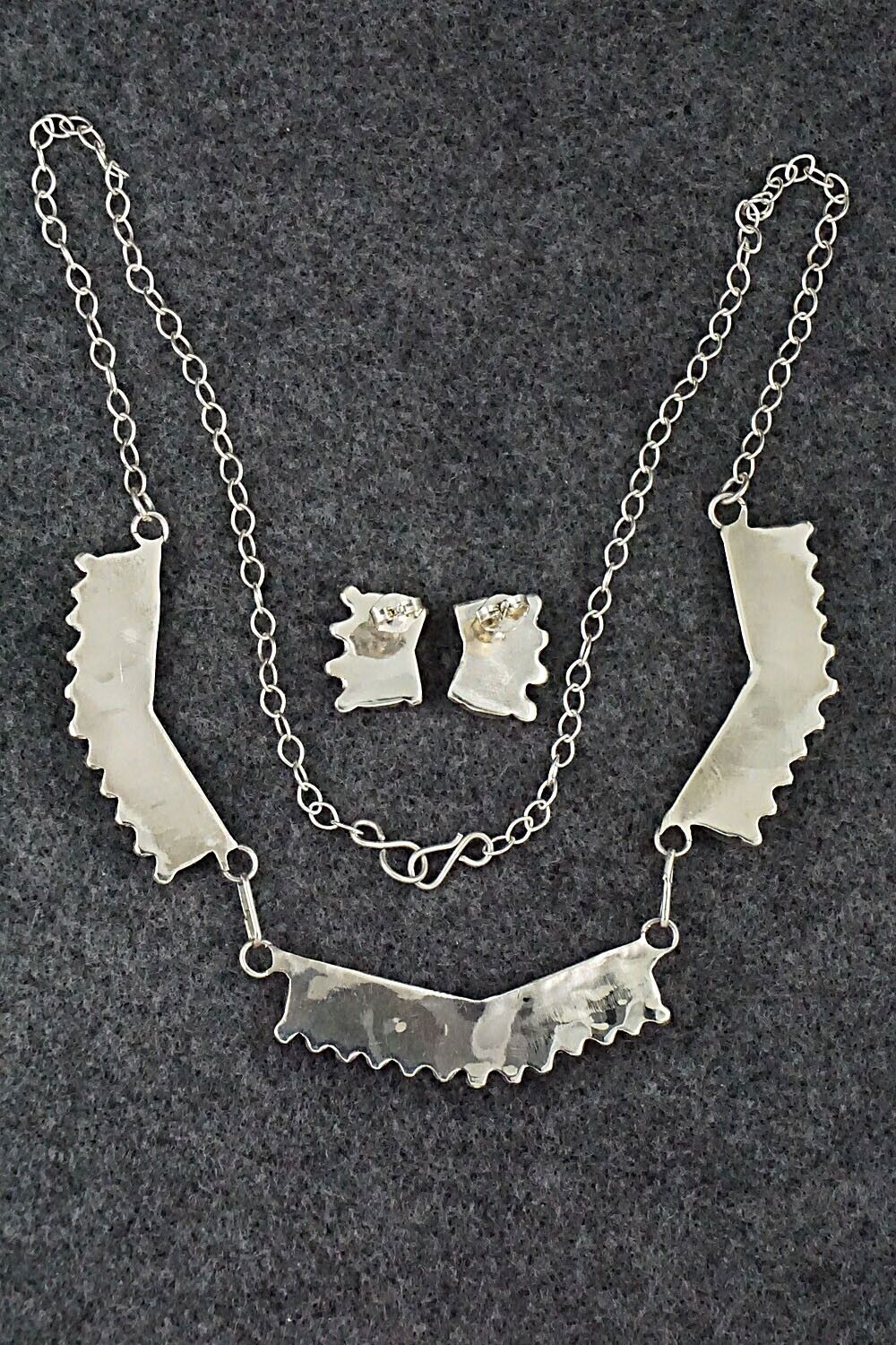 Coral & Sterling Silver Necklace Set - M. Solomon - Image 12