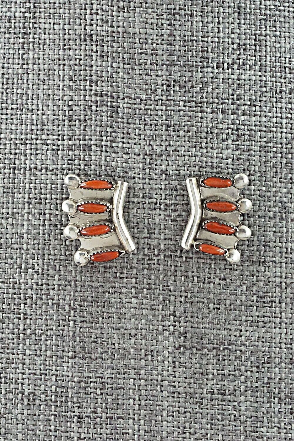 Coral & Sterling Silver Necklace Set - M. Solomon - Image 9