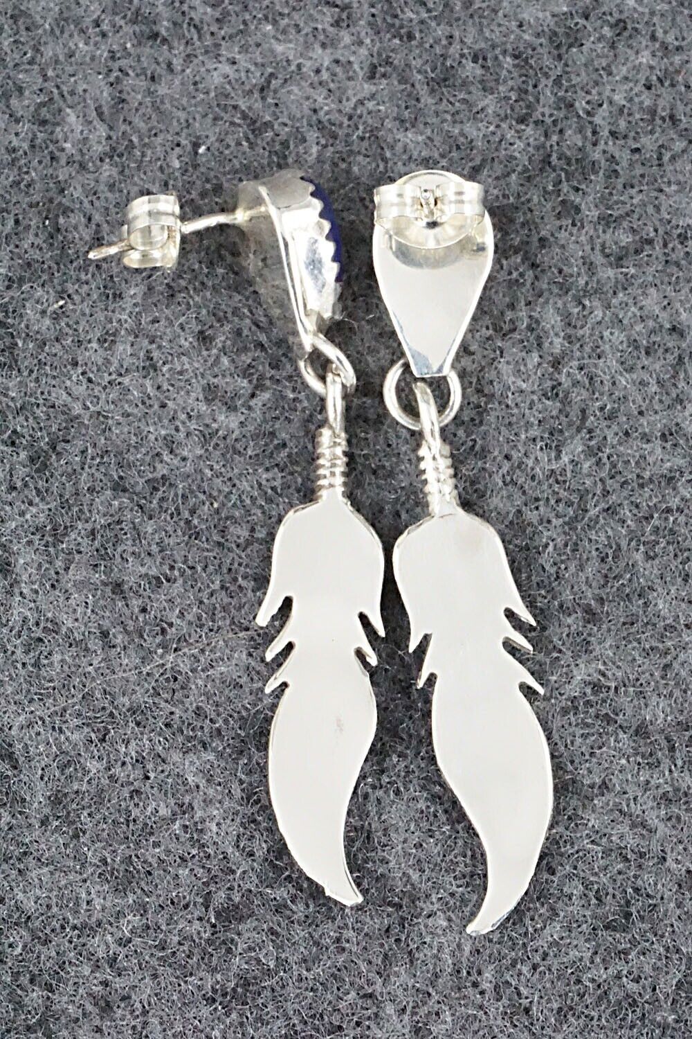 Lapis & Sterling Silver Earrings - Elaine Shirley - Image 6