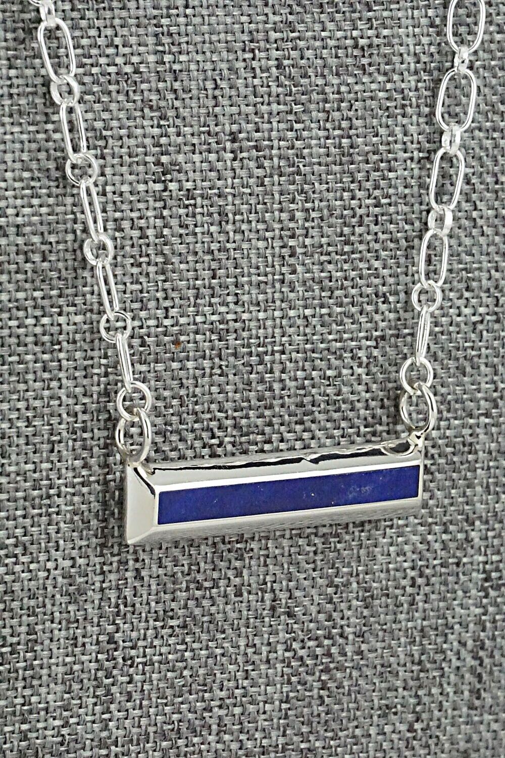 Lapis & Sterling Silver Necklace - Troy Natachu - Image 3