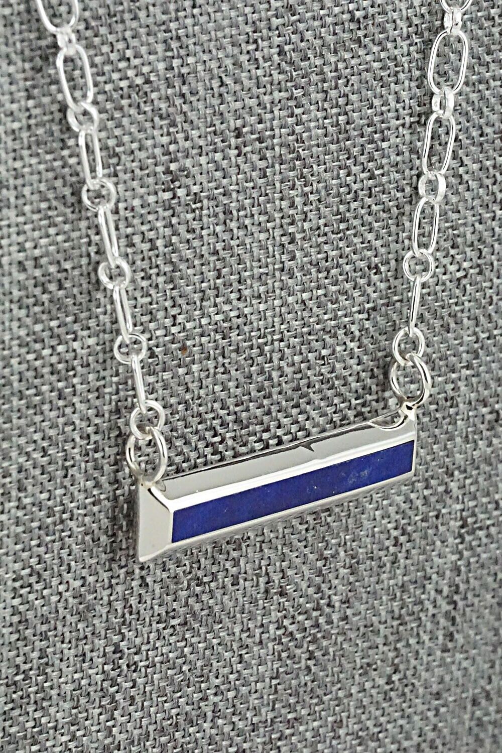 Lapis & Sterling Silver Necklace - Troy Natachu - Image 4