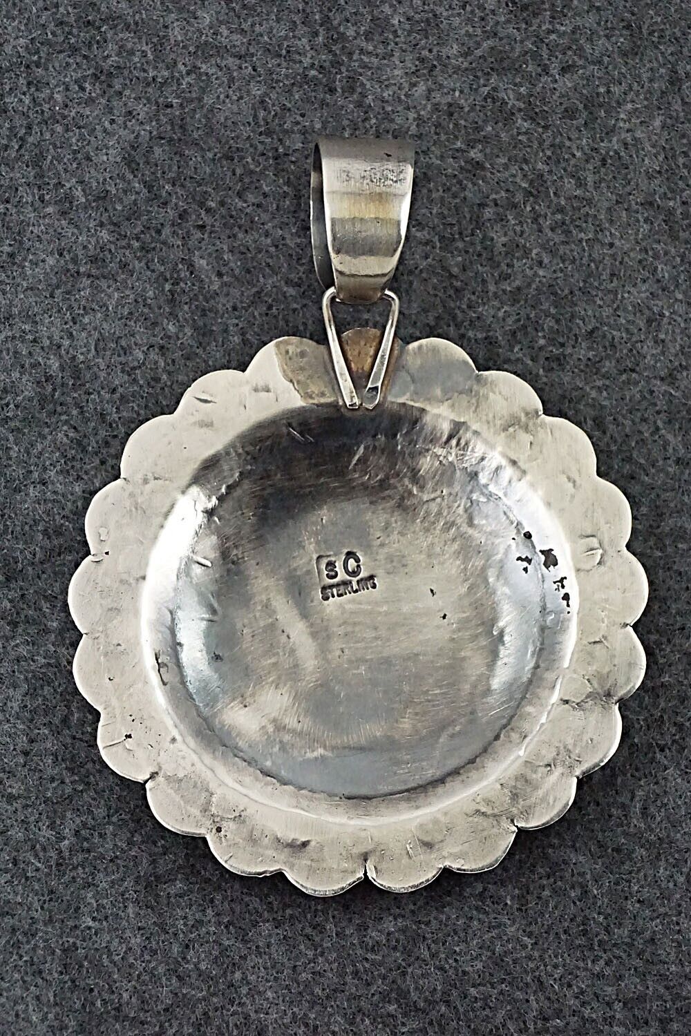 Malachite, Spiny Oyster & Sterling Silver Pendant - Shawn Cayatineto - Image 8