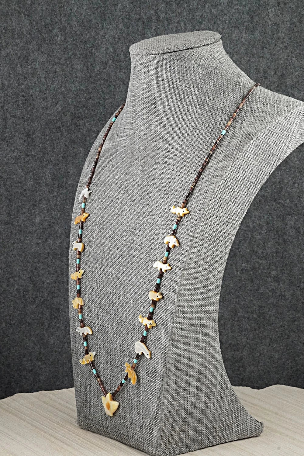 Multi-Stone Fetish Carving & Sterling Silver Necklace - Hector Goodluck - Image 3