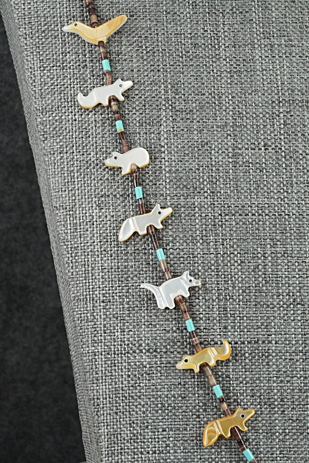 Multi-Stone Fetish Carving & Sterling Silver Necklace - Hector Goodluck - Image 5