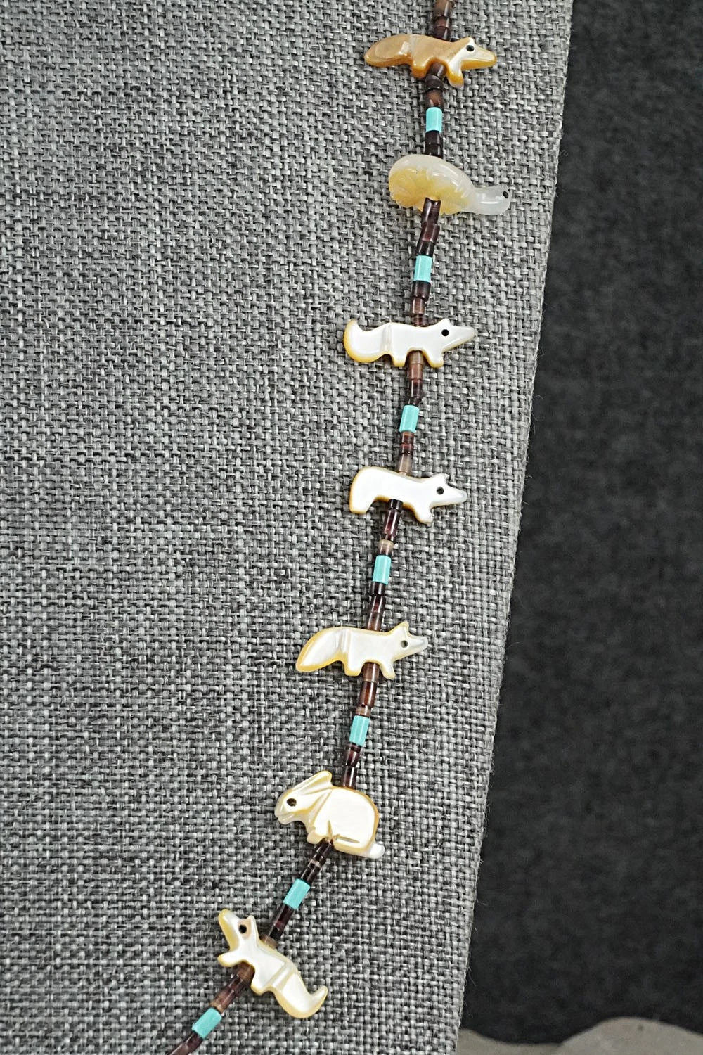 Multi-Stone Fetish Carving & Sterling Silver Necklace - Hector Goodluck - Image 6