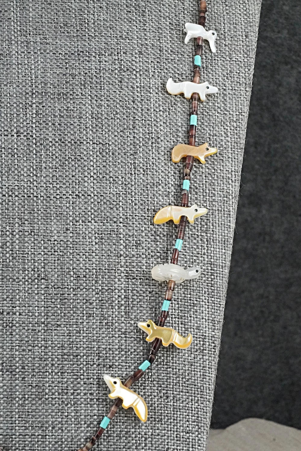 Multi-Stone Fetish Carving & Sterling Silver Necklace - Hector Goodluck - Image 6