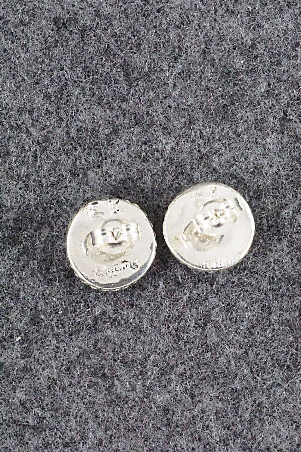 Multi Stone Inlay & Sterling Silver Earrings - Elvira Kiyite - Image 6