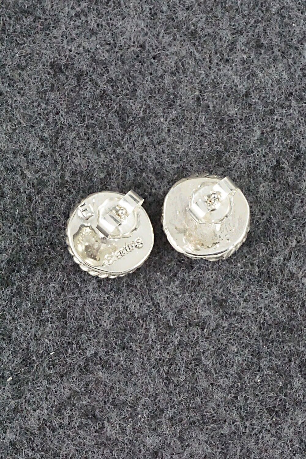 Multi Stone Inlay & Sterling Silver Earrings - Elvira Kiyite - Image 6