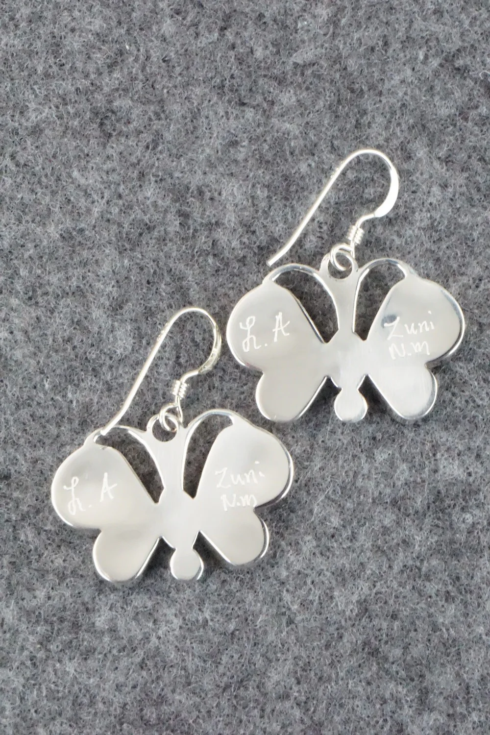 Multi Stone & Sterling Silver Inlay Earrings - Leavus Ahiyite - Image 6