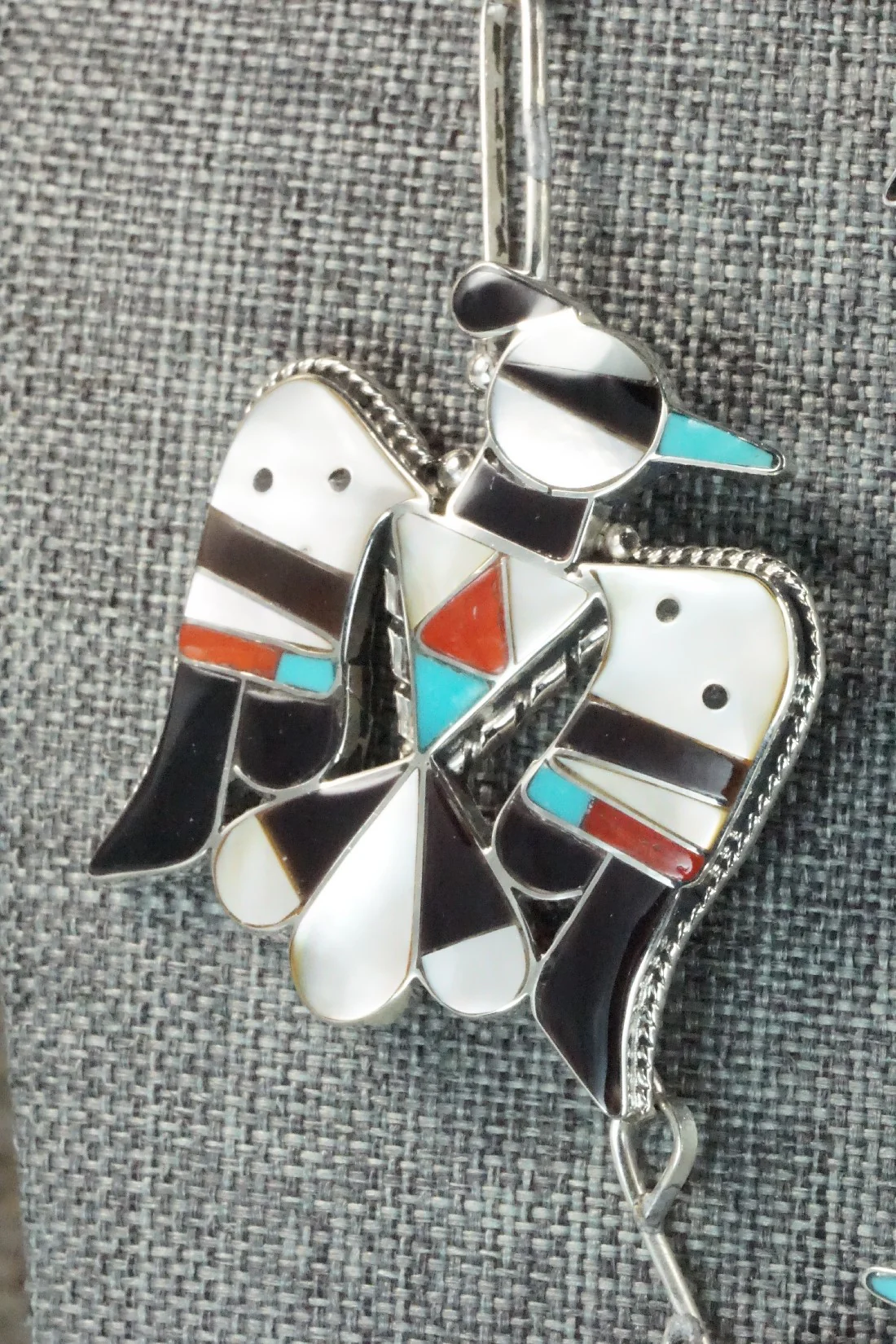 Multi Stone & Sterling Silver Inlay Jewelry Set - Bobby Shack - Image 3