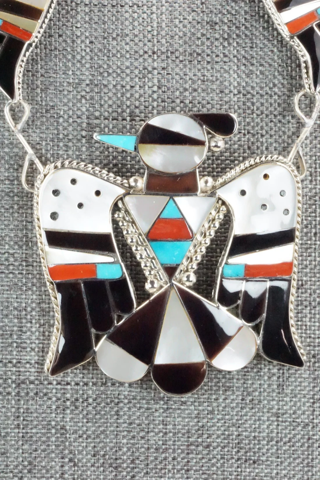 Multi Stone & Sterling Silver Inlay Jewelry Set - Bobby Shack - Image 5