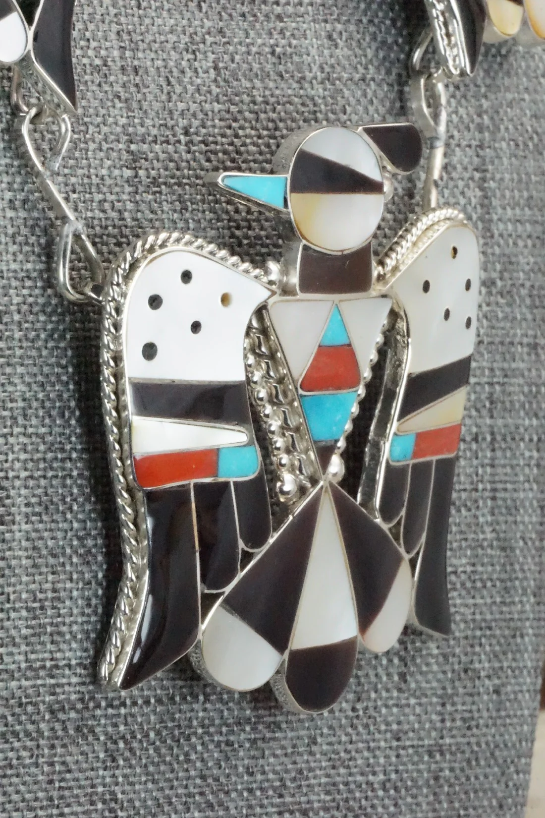 Multi Stone & Sterling Silver Inlay Jewelry Set - Bobby Shack - Image 6