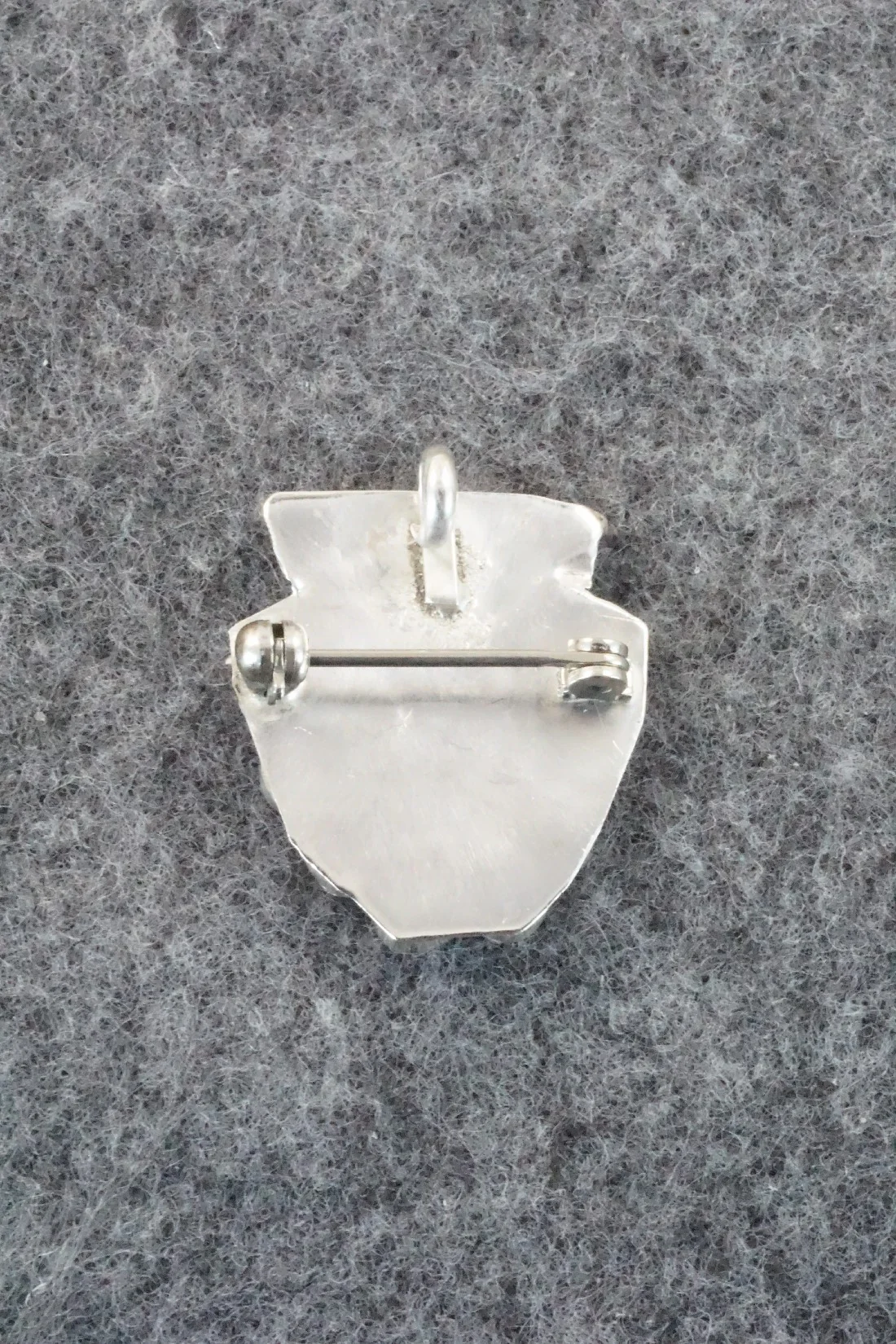 Multi Stone & Sterling Silver Inlay Pendant / Pin - Alva Nastacio - Image 5