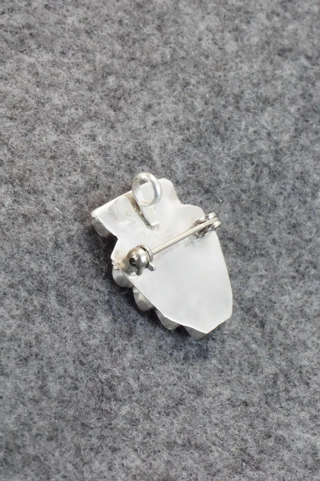Multi Stone & Sterling Silver Inlay Pendant / Pin - Alva Nastacio - Image 6