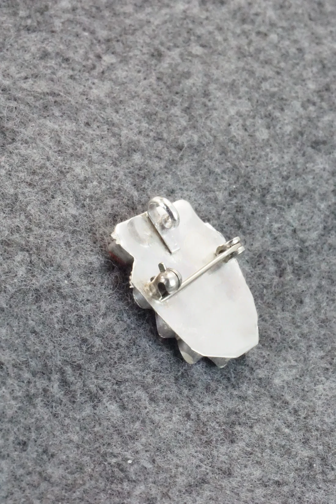 Multi Stone & Sterling Silver Inlay Pendant / Pin - Alva Nastacio - Image 6