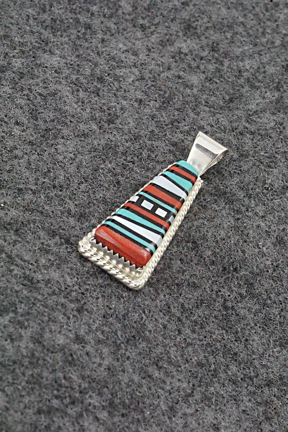 Multi Stone & Sterling Silver Pendant - Victor Martza - Image 4