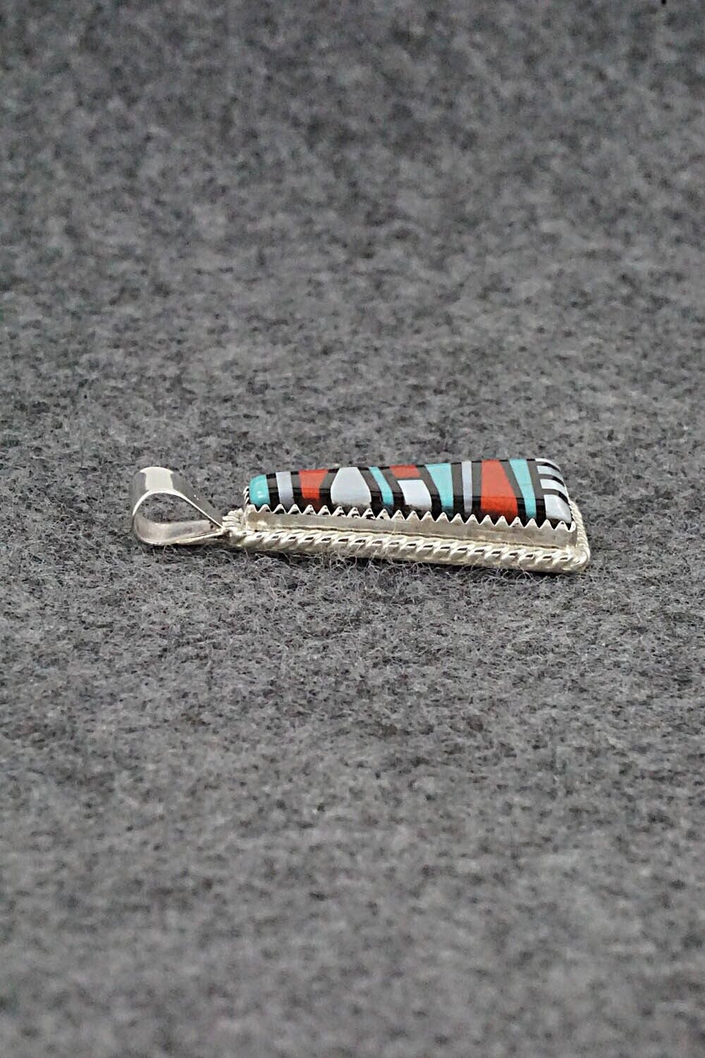 Multi Stone & Sterling Silver Pendant - Victor Martza - Image 5