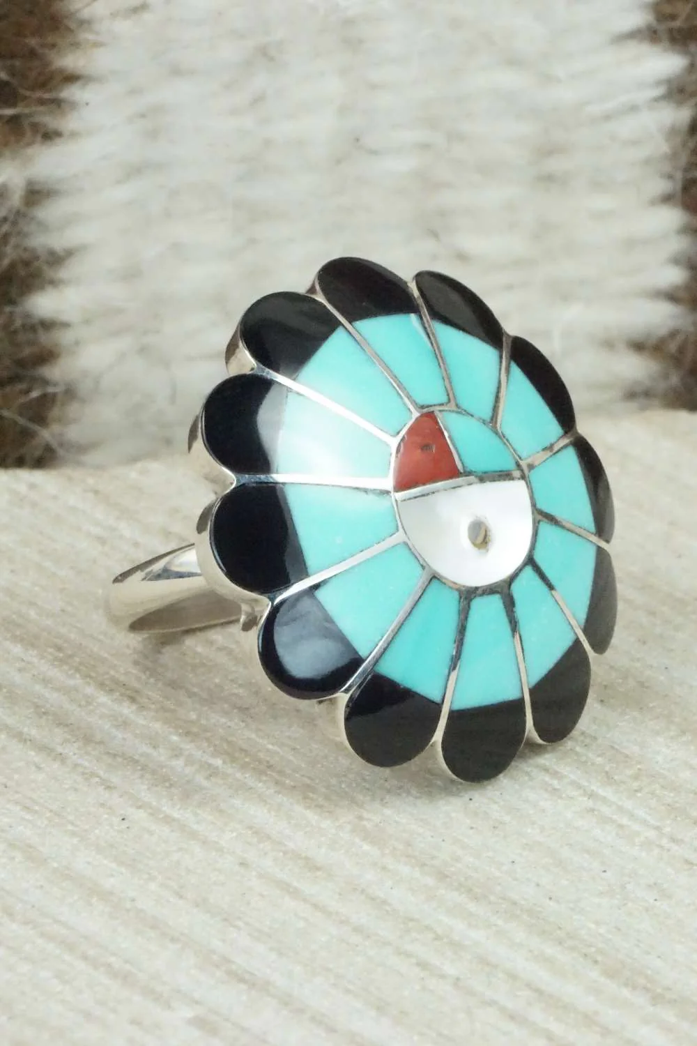 Multi Stone & Sterling Silver Ring - Denise Siutza - Size 5.5 - Image 7