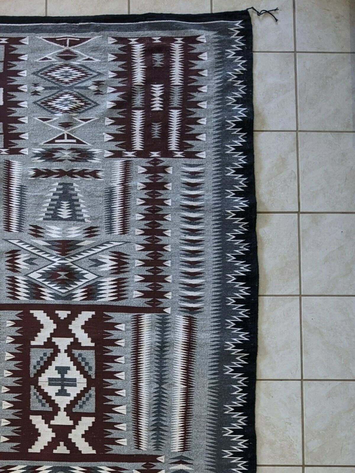 Navajo Handwoven Rug - 106in x 54in - Jolene Nez - Image 3
