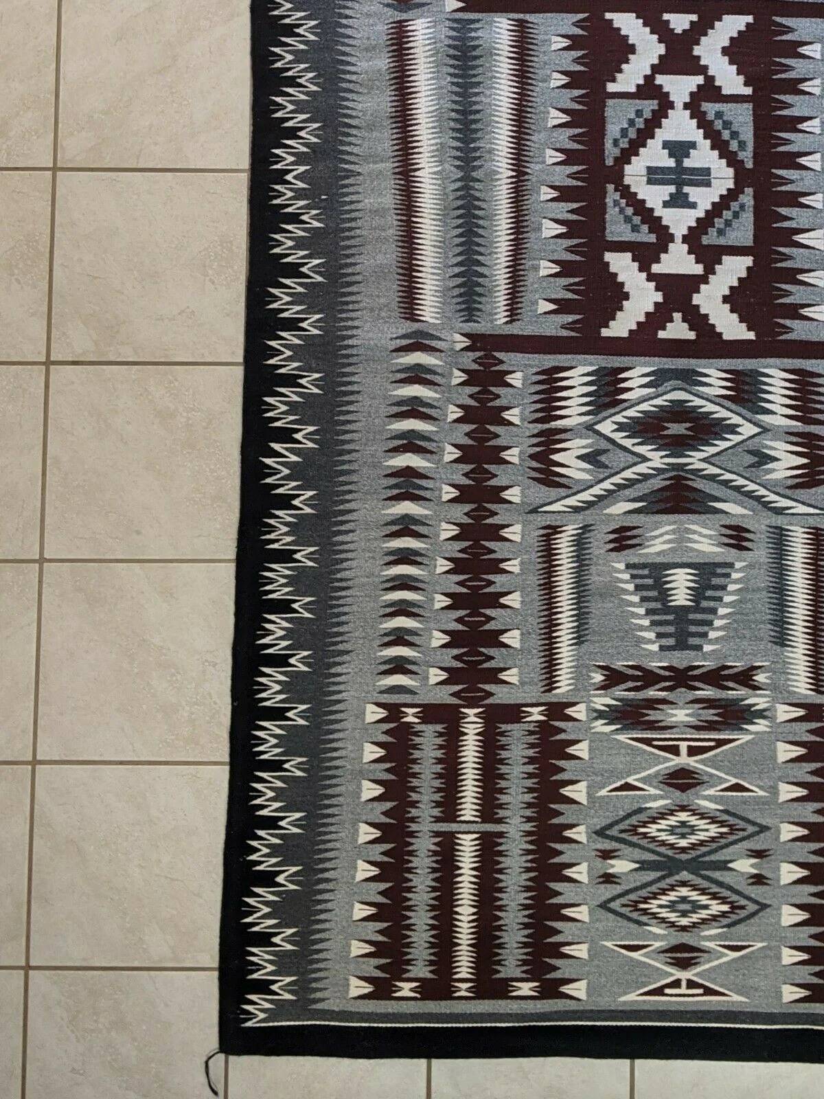 Navajo Handwoven Rug - 106in x 54in - Jolene Nez - Image 4