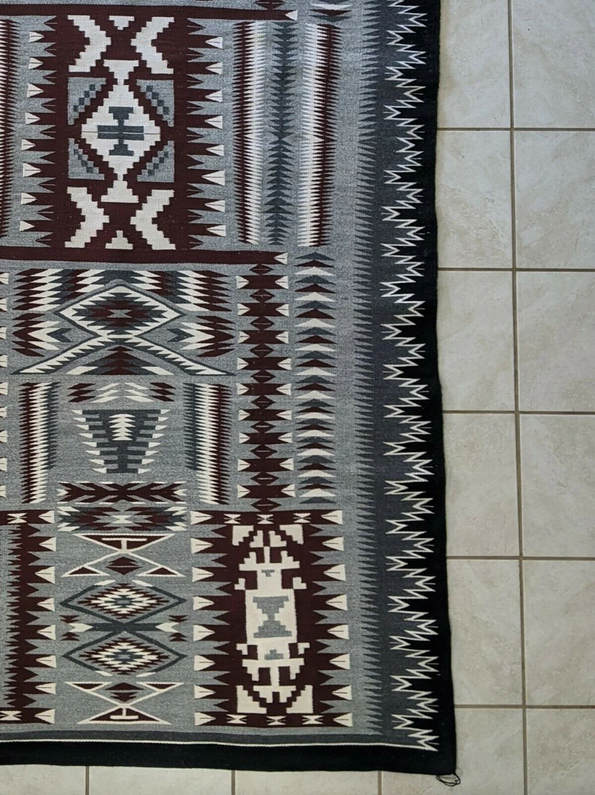 Navajo Handwoven Rug - 106in x 54in - Jolene Nez - Image 5
