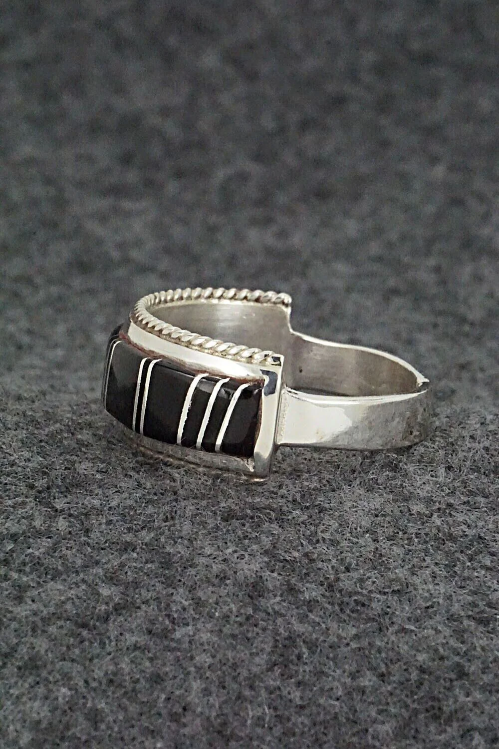 Onyx & Sterling Silver Ring - Deirdre Luna Panteah - Size 13.5 - Image 3