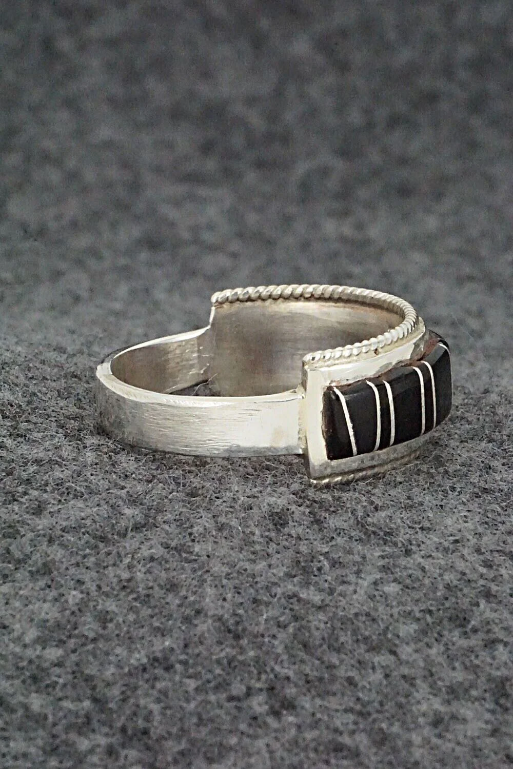 Onyx & Sterling Silver Ring - Deirdre Luna Panteah - Size 14 - Image 4