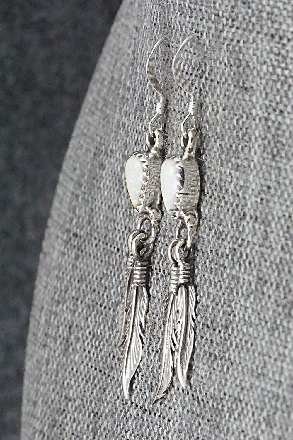 Opalite & Sterling Silver Earrings - Emery Spencer - Image 4