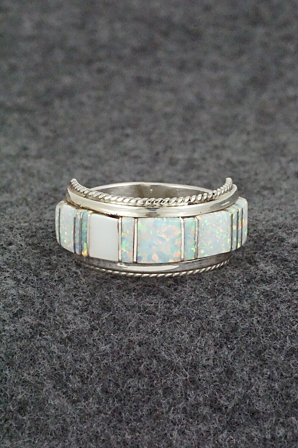 Opalite & Sterling Silver Ring - Deirdre Luna Panteah - Size 12.25 - Image 8