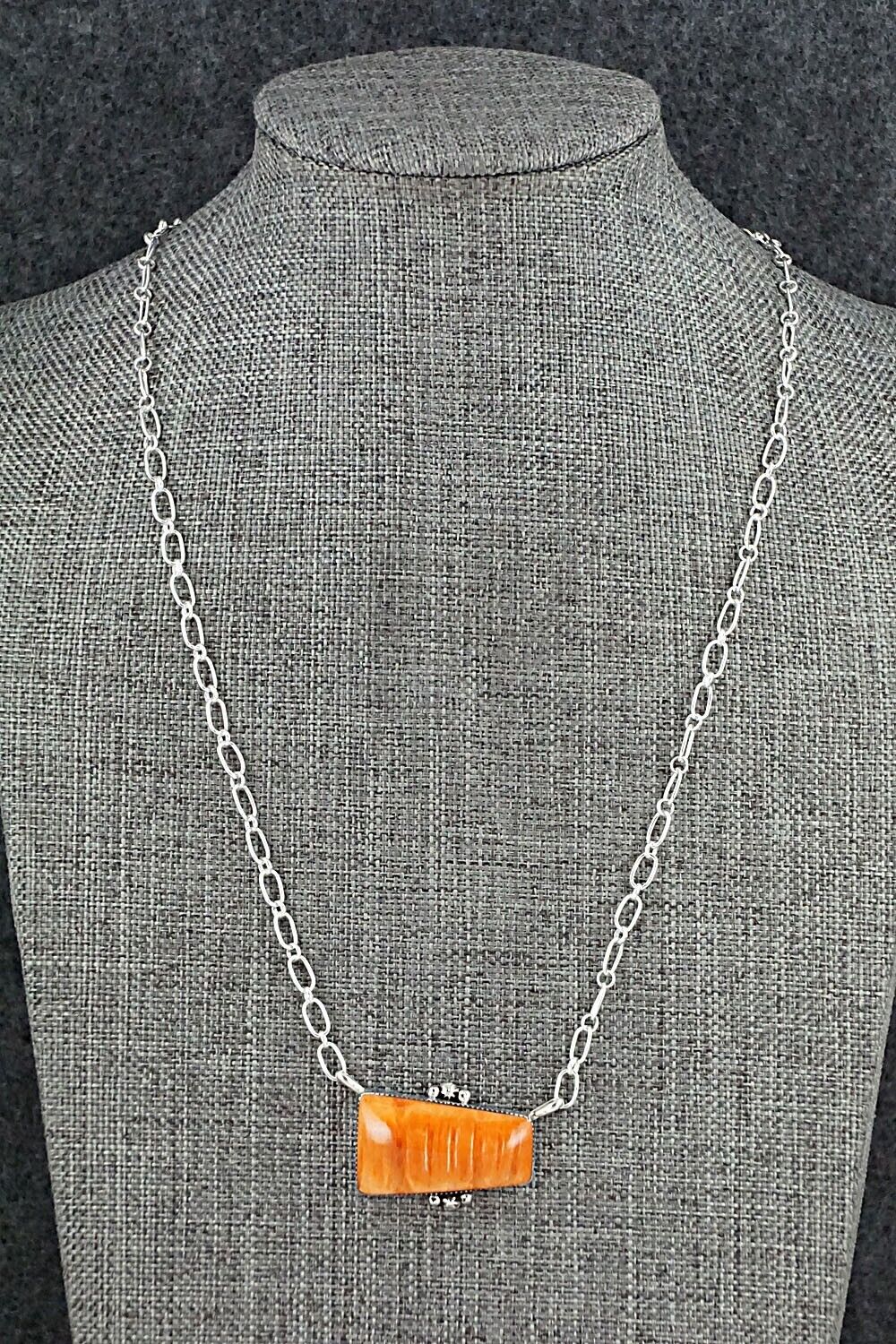 Spiny Oyster & Sterling Silver Necklace - Sheena Jack - Image 4