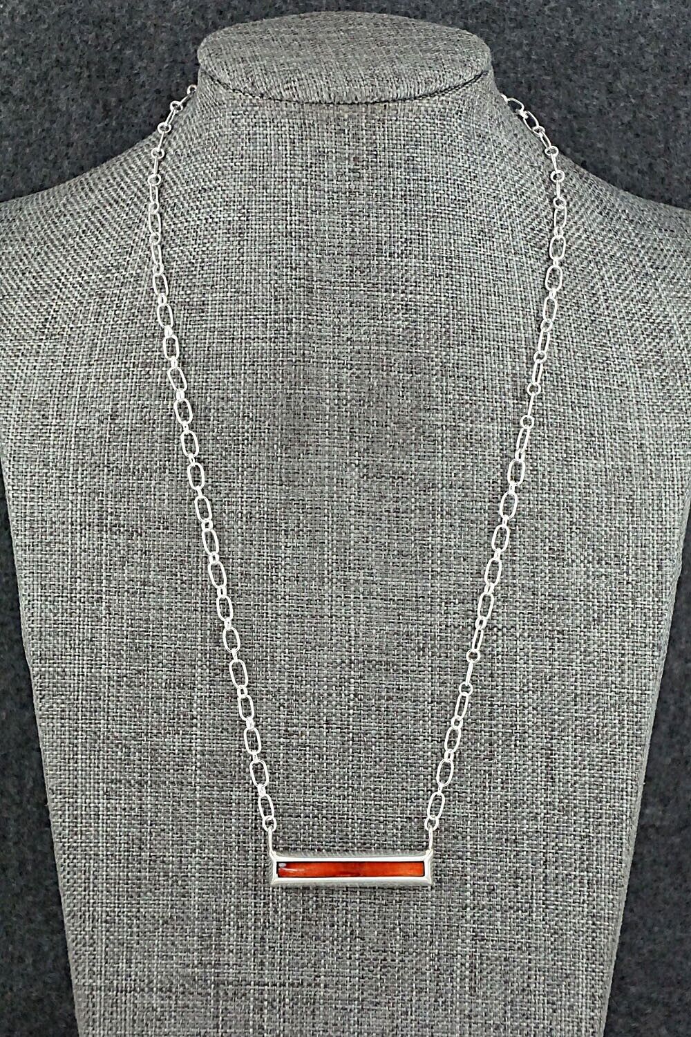 Spiny Oyster & Sterling Silver Necklace - Troy Natachu - Image 4