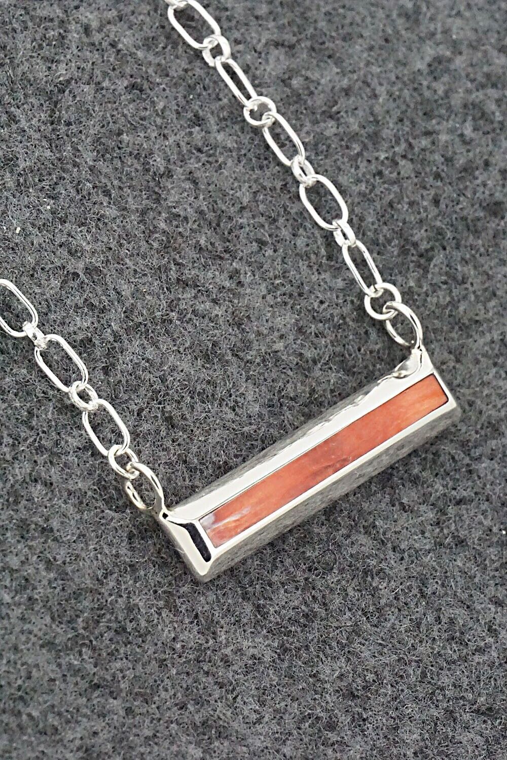 Spiny Oyster & Sterling Silver Necklace - Troy Natachu - Image 7