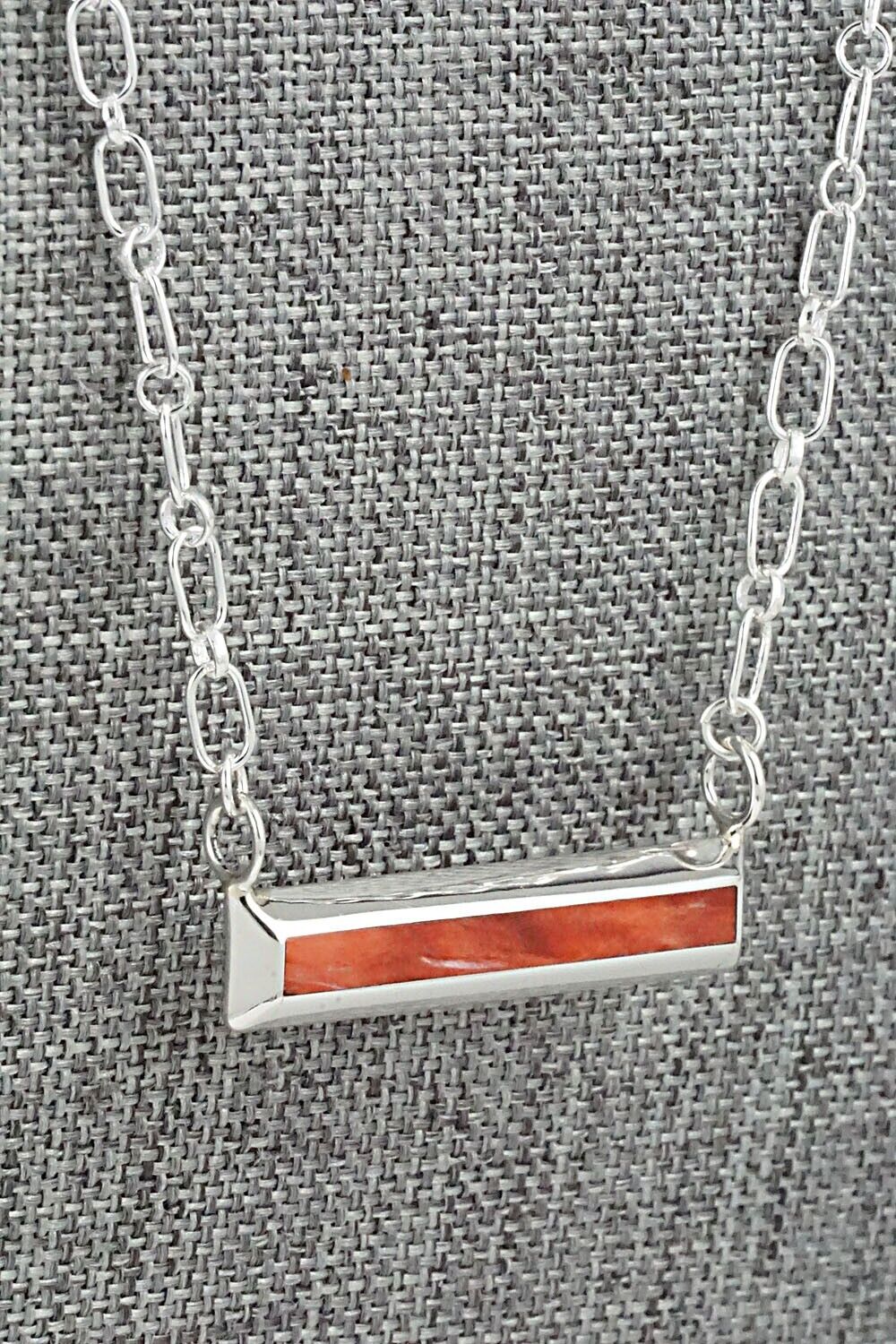 Spiny Oyster & Sterling Silver Necklace - Troy Natachu - Image 4