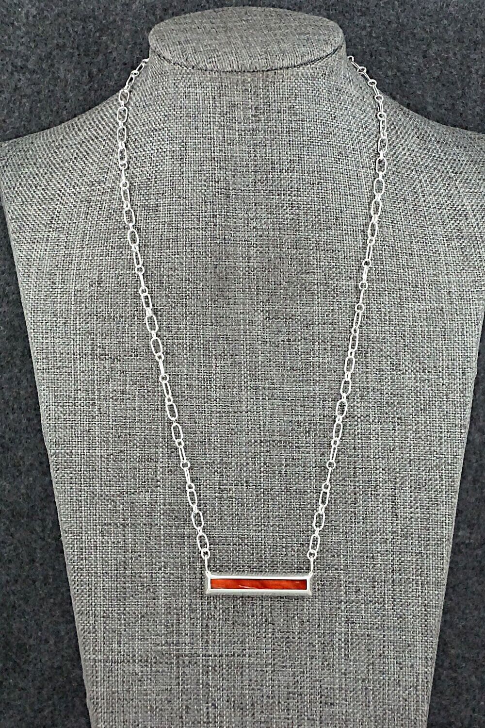 Spiny Oyster & Sterling Silver Necklace - Troy Natachu - Image 6