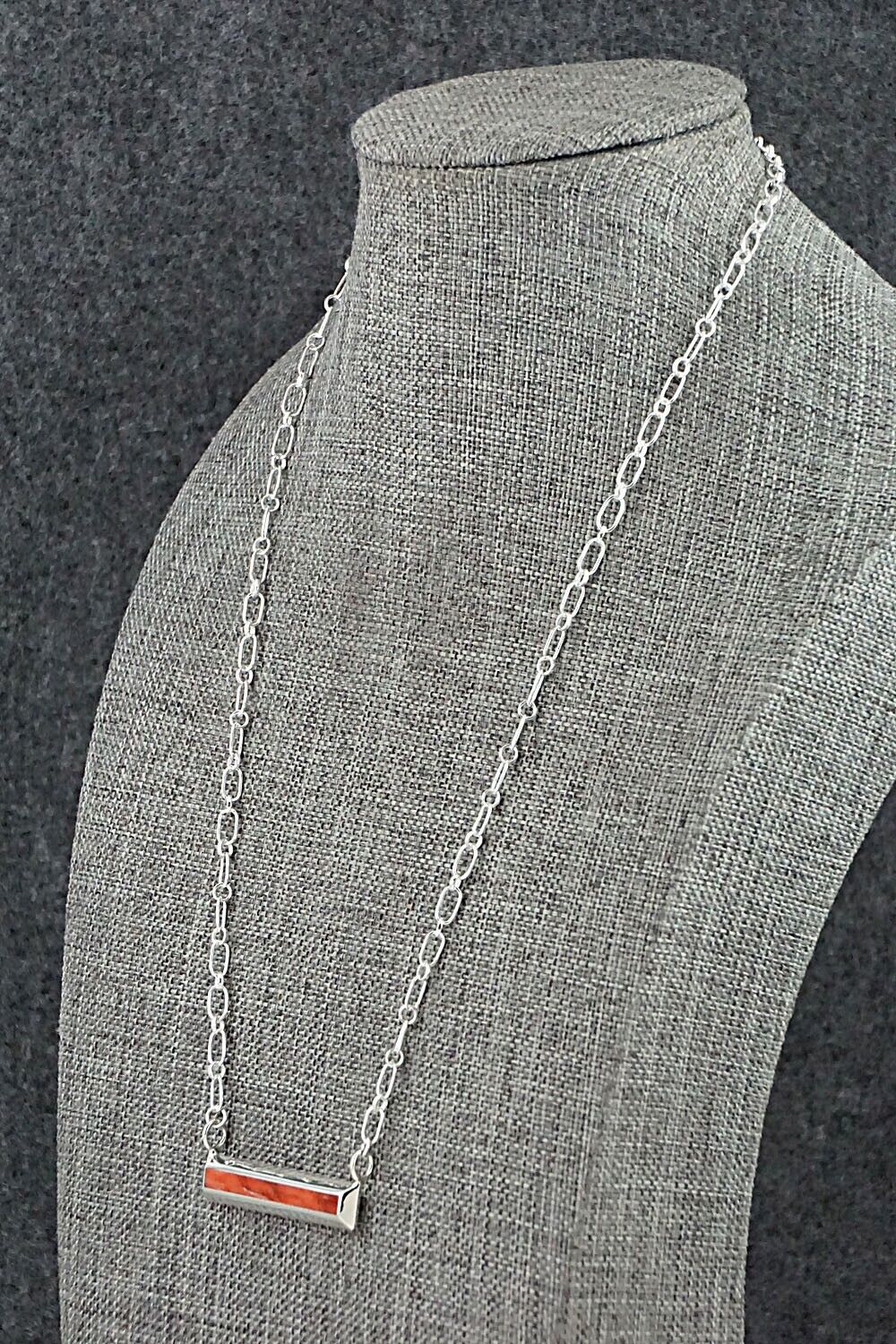 Spiny Oyster & Sterling Silver Necklace - Troy Natachu - Image 7