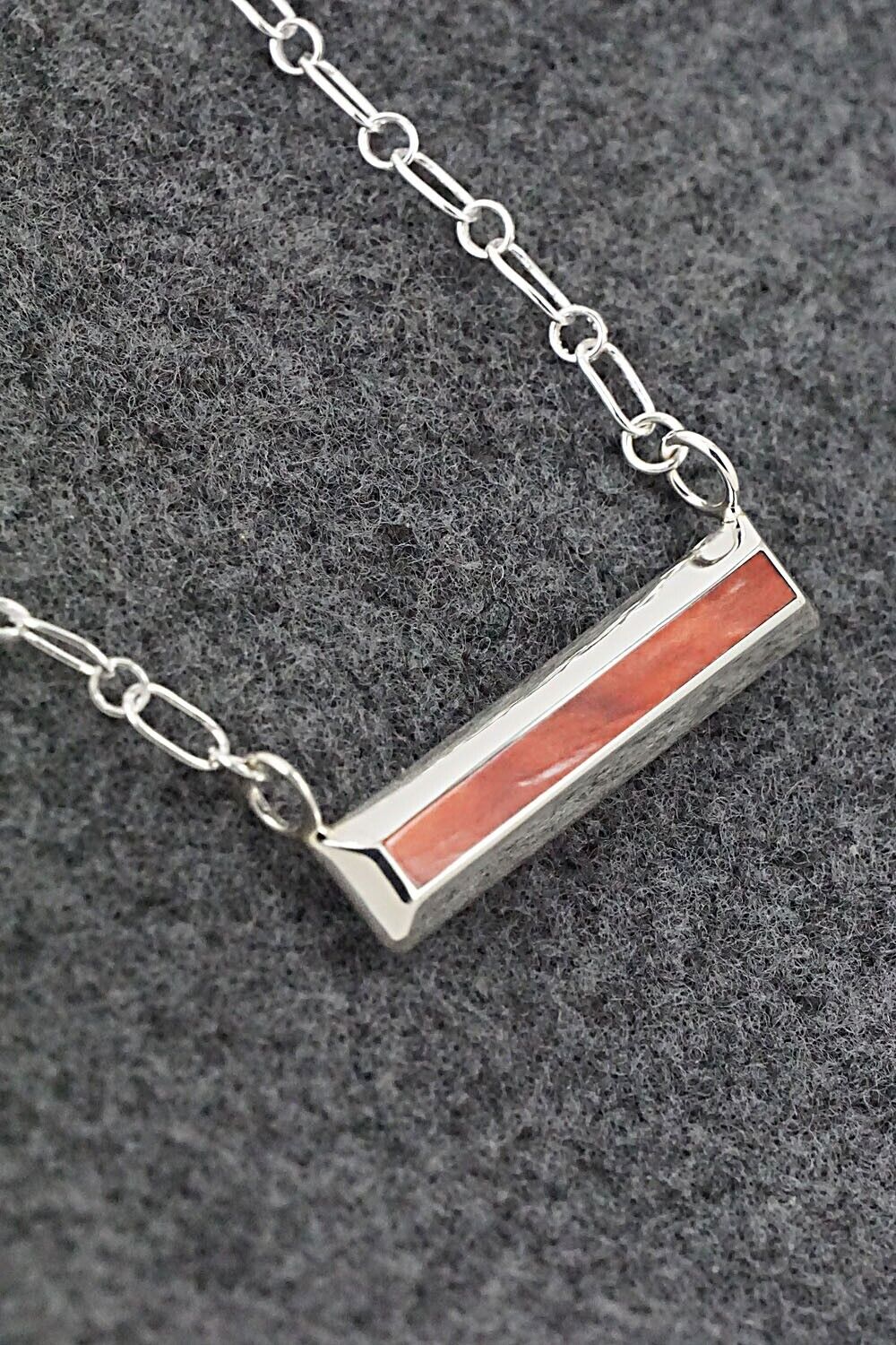 Spiny Oyster & Sterling Silver Necklace - Troy Natachu - Image 9