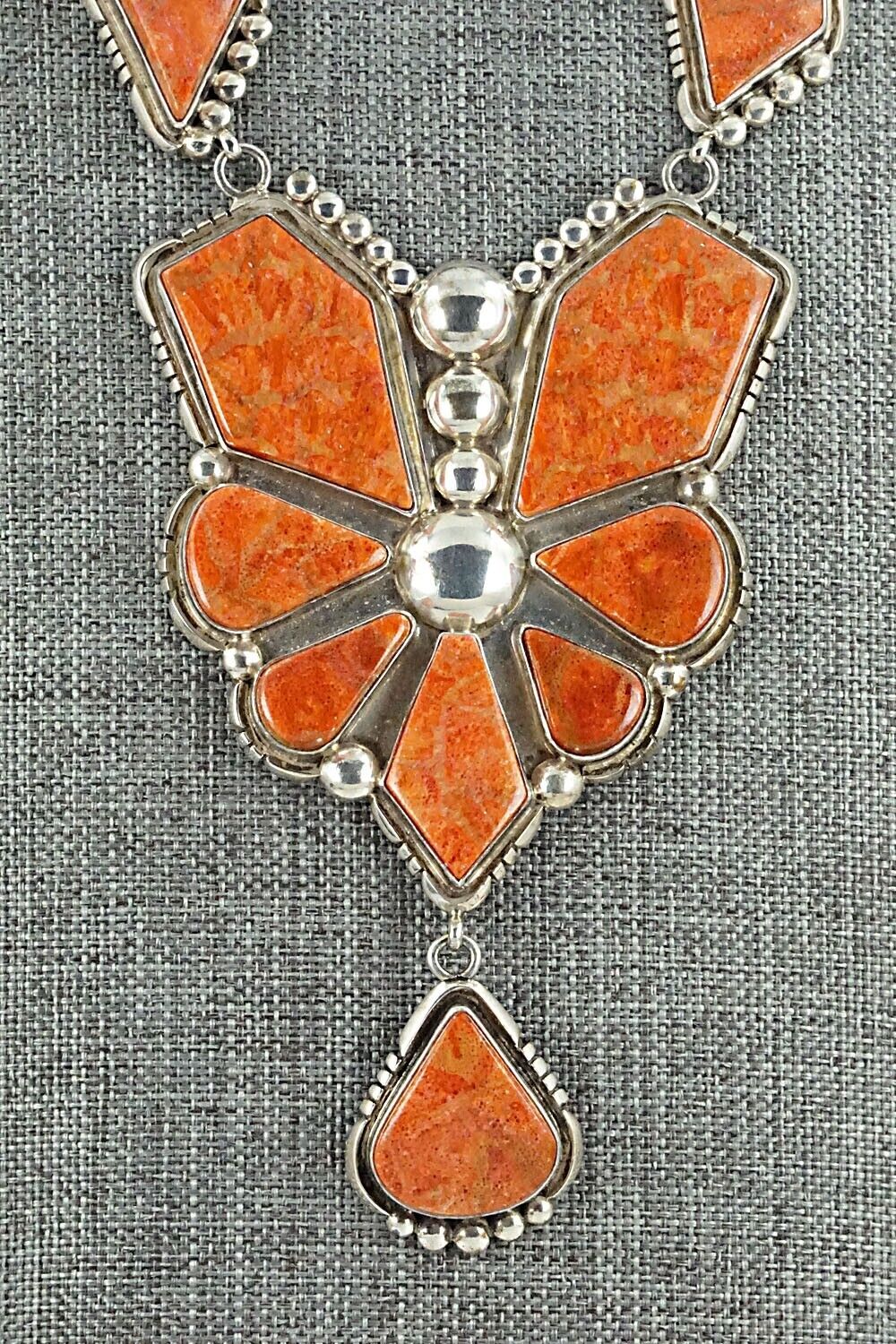 Sponge Coral & Sterling Silver Necklace Set - Oliver Smith - Image 11